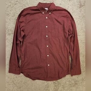 Old Navy Men's Maroon Casual Button-Down Shirt